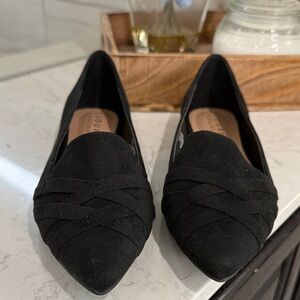 Journee Collection Black Suede Loafers